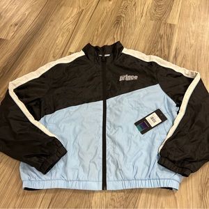 Prince Approach Jacket Black/ Baby Blue Women Size Medium $85 NWT